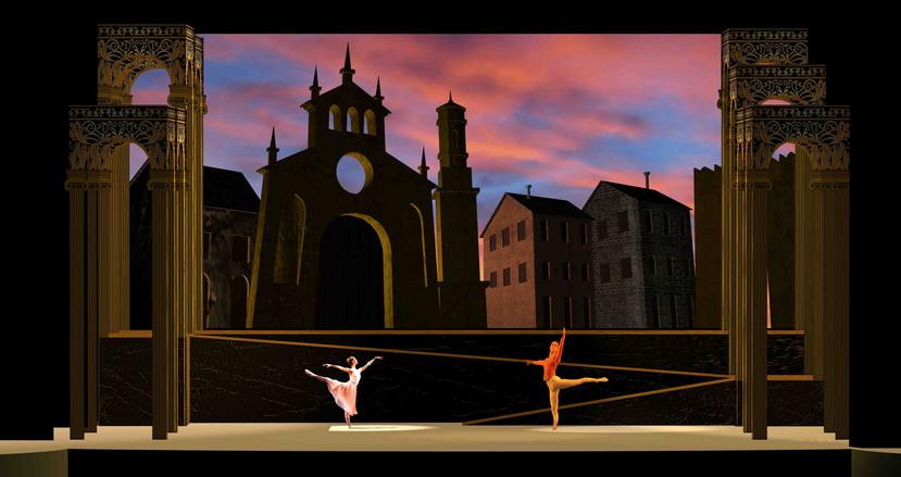 El artista creó ocho escenografías distintas para la pieza "Romeo y Julieta", que conmemora los 50 años del Ballet Nacional de Perú. (Suministrada)