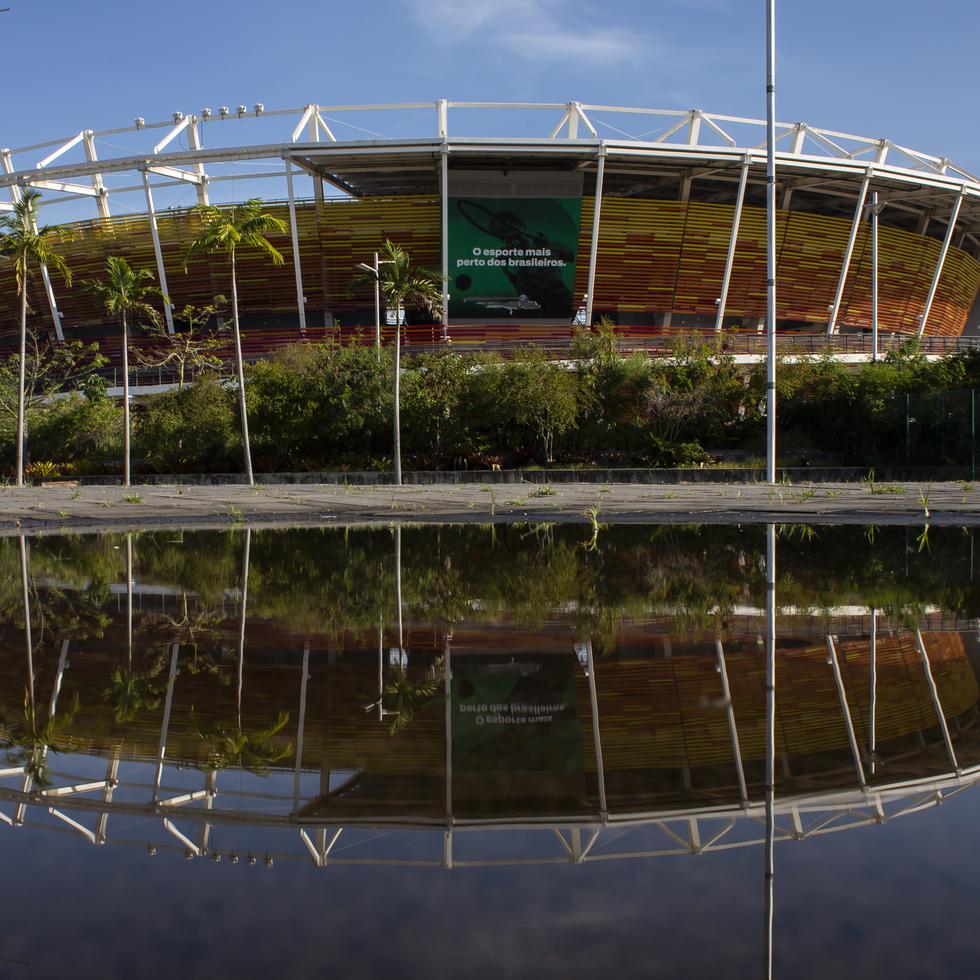 Imagen del Estadio del Parque Olímpico en Barra de Tijuca, Río de Janeiro. Muchas de las instalaciones usadas en los Juegos Olímpicos de 2016 no son usadas.