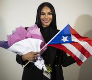 Ashley Ann Cariño a su llegada a Puerto Rico tras su participación en Miss Universe.