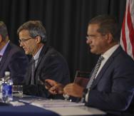 El gobernador Pierluisi en una reunión de octubre pasado de la Junta de Supervisión Fiscal.