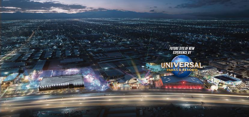 Distrito de entretenimiento conocido como Area15, que está en pleno desarrollo en Las Vegas, Nevada, y donde ubicará la nueva experiencia de horror creada por Universal Parks & Resorts.