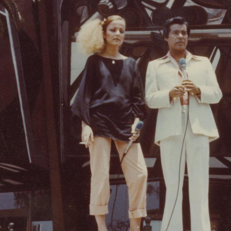 Marisol Malaret y Eddie Miró en el programa "Noche de gala" en una imagen de archivo del  27 de junio de 1978.