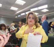 Jenniffer González Colón ante la Comisión Anticorrupción e Integridad Pública de la Cámara de Representantes.