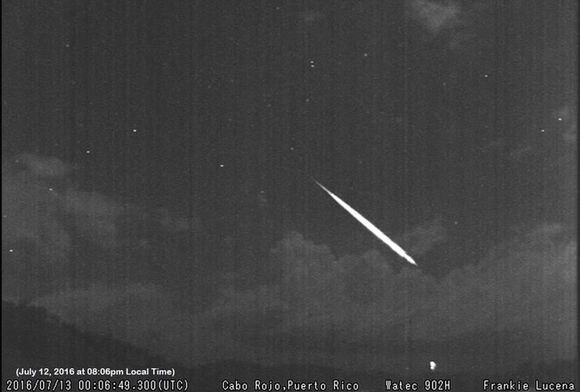 El brillante meteoro que también fue escuchado, pudo ser captado desde Cabo Rojo. (Suministrada / Frankie Lucena / SAC)
