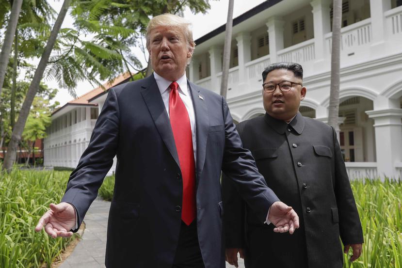 Trump y su equipo parecen haber rebajado su retórica inicial sobre la necesidad de que la desnuclearización norcoreana sea "total, verificable e irreversible". (AP)