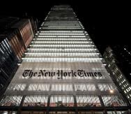 Fotografía de archivo que muestra el edificio del New York Times en Nueva York (Estados Unidos). EFE/Justin Lane
