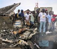 El avión cayó sobre viviendas cerca del aeropuerto de Goma en la provincia de Kivu del Norte. (AP)