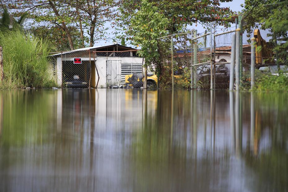 A residence in the Juana Matos neighborhood, in Cataño, affected by the rains. 