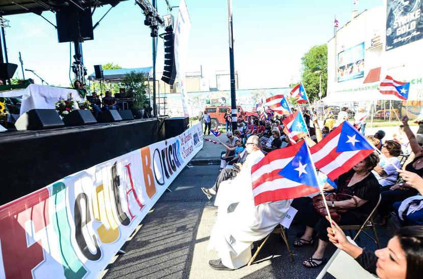 Un vistazo al público durante la Fiesta Boricua, festival puertorriqueños llevado a cabo este fin de semana en Chicago. (Suministrada / Charlie Billups)
