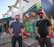 Paseo del Arte, Río Piedras, será liderada por Alexis Bousquet, el creador de Santurce es Ley. En la foto, junto al alcalde San Juan, Miguel Romero.