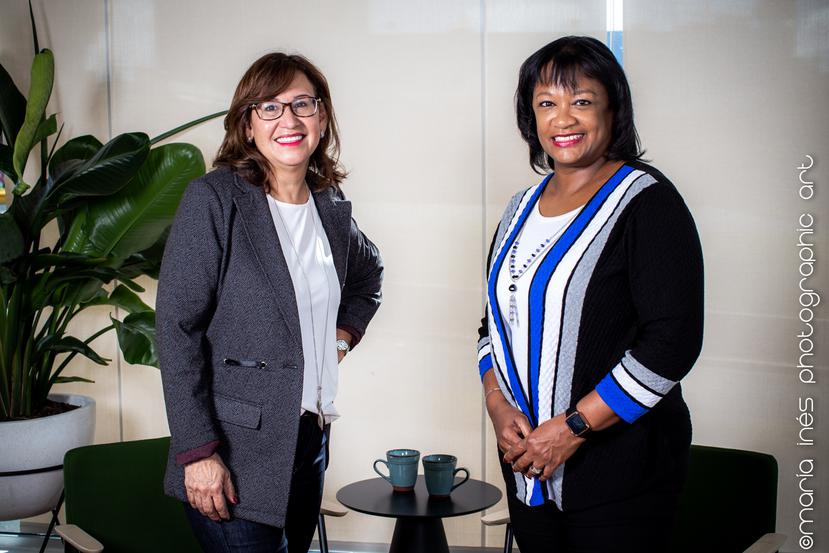 Desde la izquierda las ingenieras Yolanda Lasalle, presidenta de la firma y Mayra Márquez, quien dirigirá la oficina en Carolina del Norte.