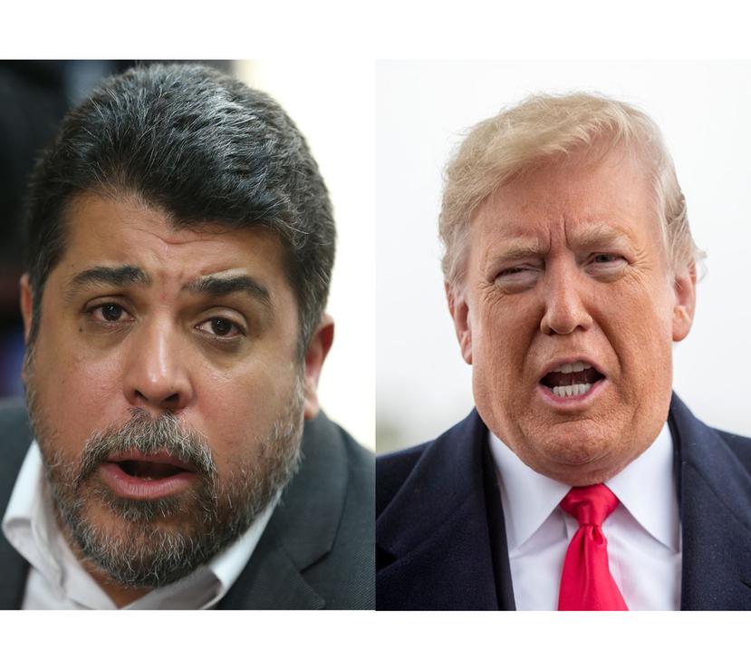 En la imagen, Luis Vega Ramos y Donald Trump. (Montaje)