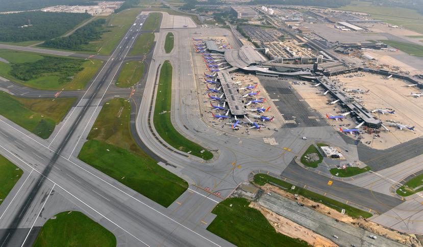 Vista aérea del aeropuerto Baltimore Washington.