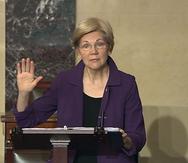 Elizabeth Warren, senadora demócrata, lidera los esfuerzos de una medida que exhorta al presidente Joe Biden a cancelar $50,000 en deuda estudiantil federal.