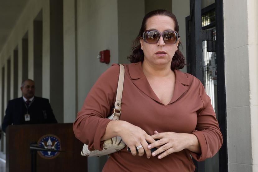 Marcia Vázquez Rijos hoy en el Tribunal Federal del Viejo San Juan.