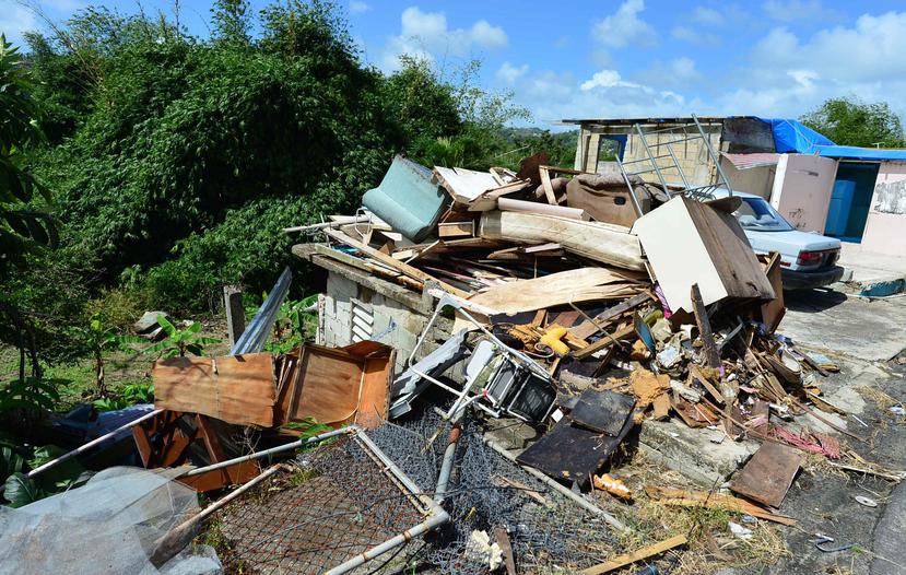Una residencia en Yabucoa tras el paso del huracán María. (GFR Media)