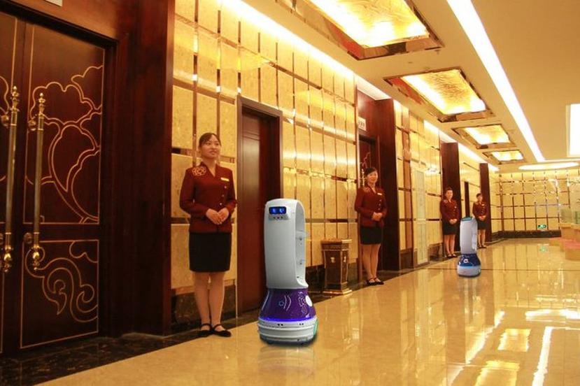 El robot Peanut, de Keenon, era uno de los elementos distintivos de un hotel en Hangzhou; ahora se usa para repartir comida entre los huéspedes que están en cuarentena. (La Nación/GDA)