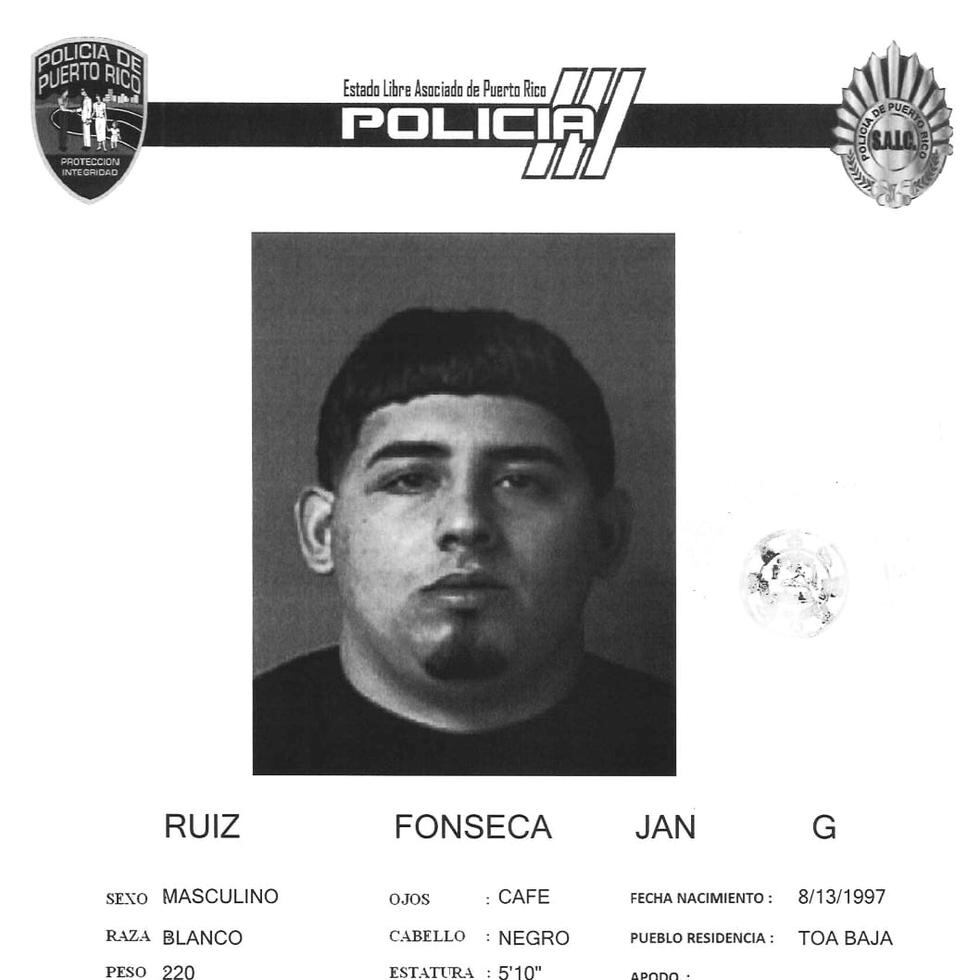 Jan G. Ruiz Fonseca, de 26 años, alias "Cuajito" fue asesinado el 1 de mayo de 2024, en el barrio Ingenio, en Toa Baja.