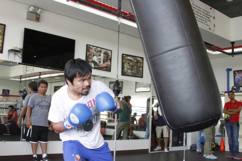 Pacquiao ya está en Los Angeles luego de inciar sus entrenamientos en su natal Filipinas.