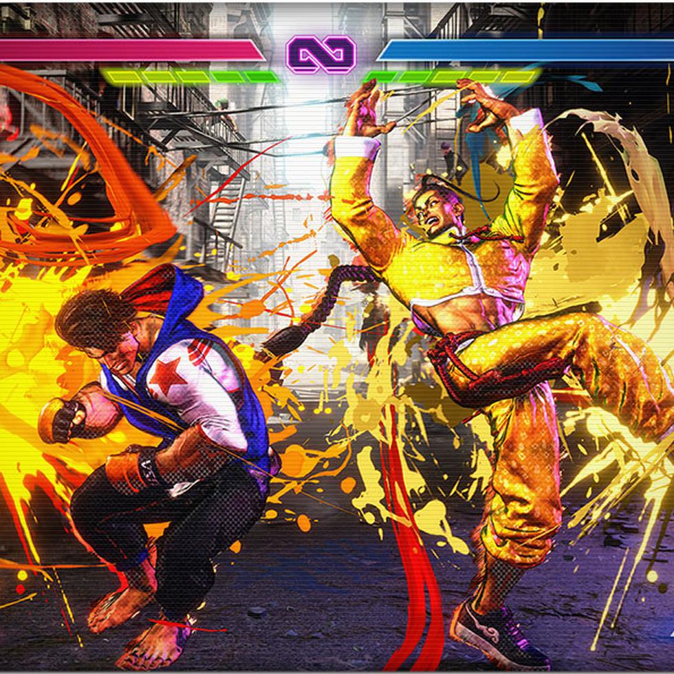Una foto suministrada en la que presentan una pelea en el juego Street Fighter 6 entre los personajes Luke y Jamie.