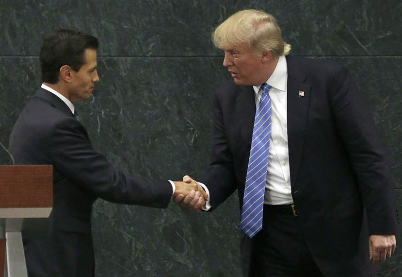 Durante su campaña presidencial, Trump se reunió con Peña Nieto a finales de agosto pasado en la Ciudad de México. (Archivo / AP)