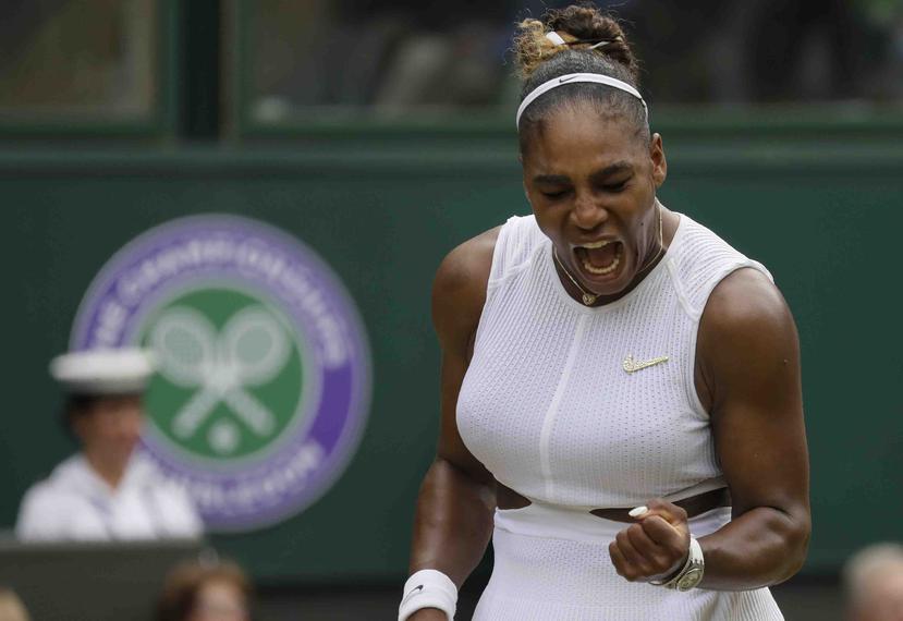 Serena Williams ganó el partido con un ace, su 19no del día. (AP/Kirsty Wigglesworth)