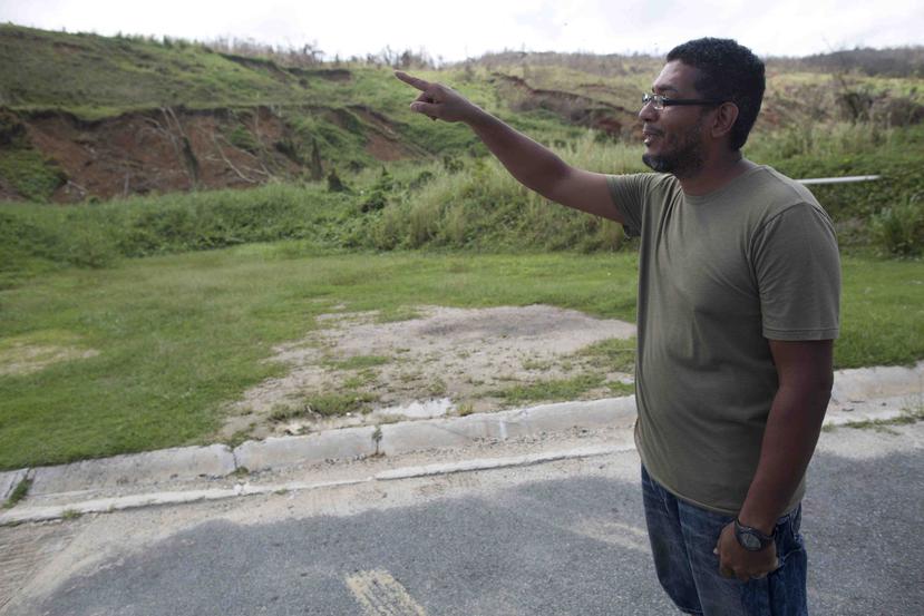 Jaime Sanz, quien reside en la Urbanización Las Lomas, alertó de los nuevos derrumbes provocados por el paso del huracán María.