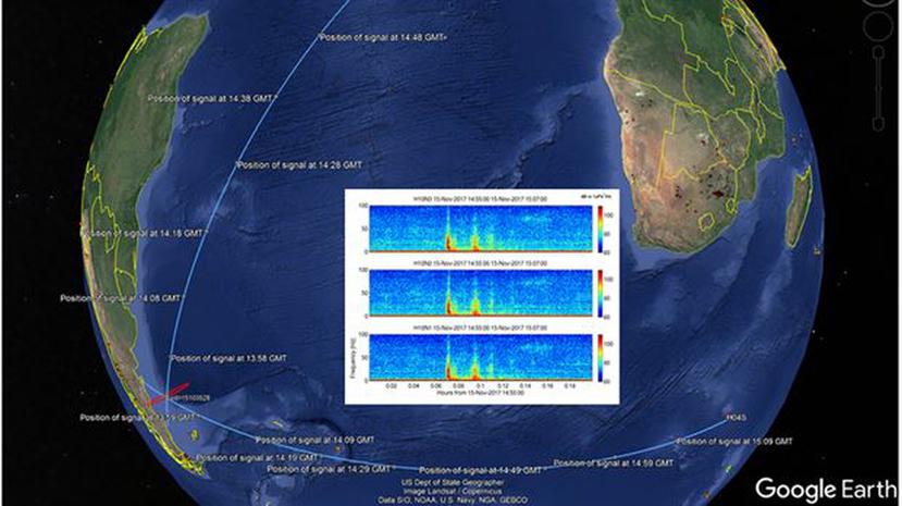 Los datos llegaron a través de las mediciones de los hidrófonos que operan en el Atlántico norte. (La Nación)