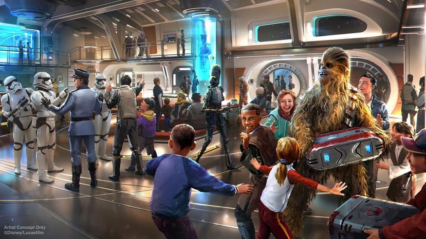 Star Wars: Galactic Starcruiser at Walt Disney World Resort in Florida will invite guests aboard the Halcyon, a starcruiser known throughout the galaxy for its impeccable service and exotic destinations. When they arrive onboard, guests will step into