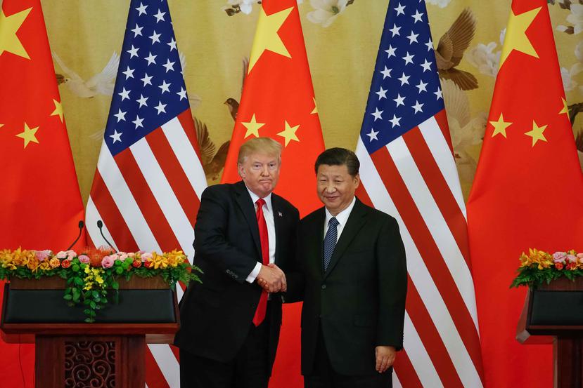 El presidente estadounidense, Donald J. Trump (i), y el presidente chino, Xi Jinping (d). (Agencia EFE)