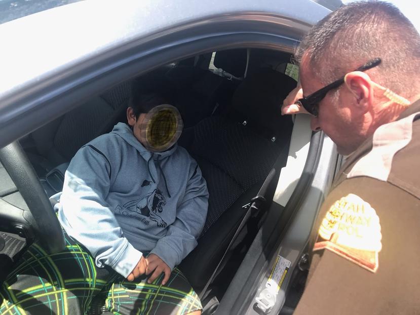 Las autoridades contactaron con los padres, que se hicieron cargo del menor y del vehículo. (Utah Highway Patrol)