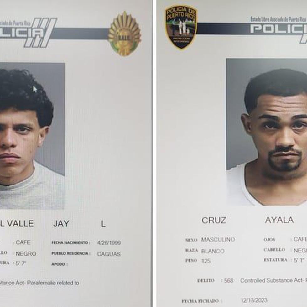 La Policía compartió las fichas policiacas de Jay Díaz Del Valle y de Hector Cruz Ayala.