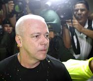 Jhon Jairo Velásquez Vásquez alias "Popeye" llega a la audiencia de legalización de captura en Medellín, Colombia (EFE / Luis Eduardo Noriega).