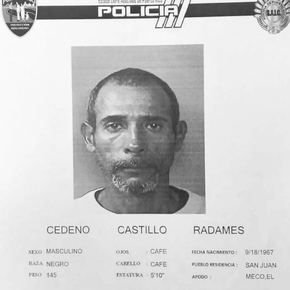 Radamés Cedeño Castillo fue acusado en ausencia por asesinato y violación a la Ley de Armas, por hechos ocurridos en un negocio en Villa Palmeras, Santurce.