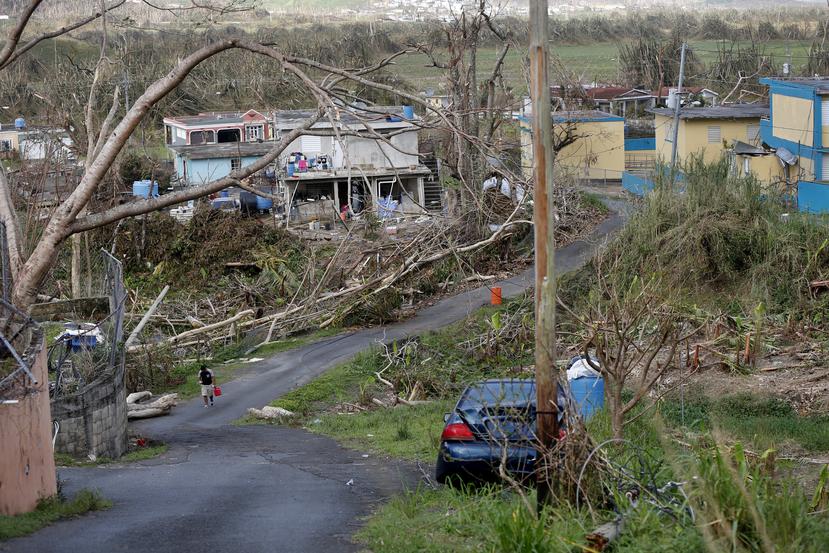 Parte de la devastación causada en Yabucoa tras el paso del huracán María hace tres años.
