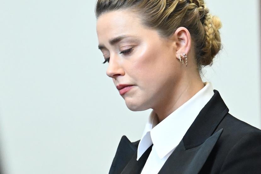 La actriz estadounidense Amber Heard durante una audiencia en el juzgado de circuito del condado de Fairfax, Virginia.