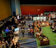 Vista del área de exhibidores del Agrohack Conference & Expo, en el Centro de Convenciones de Puerto Rico.