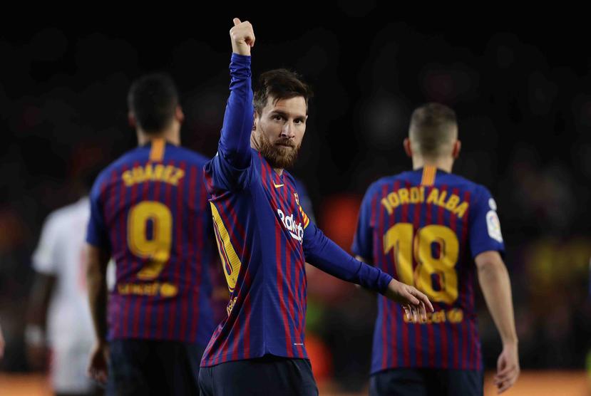 Messi celebra su gesta. (AP)