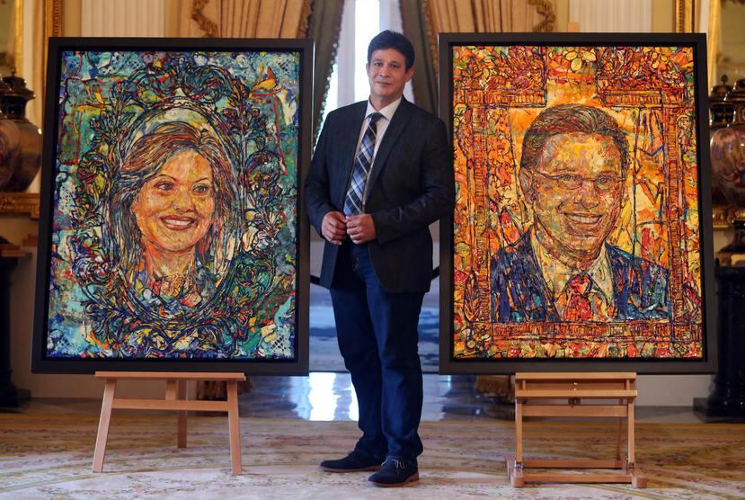 Al pintor puertorriqueño Arnaldo Roche Rabell se le encomendaron los retratos al óleo del gobernador y de la primera dama.