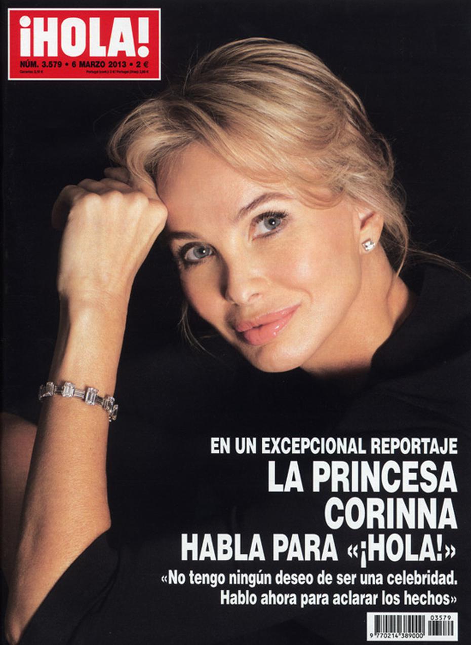 Corinna Larsen en la portada de la revista Hola de marzo de 2013, una de las pocas entrevistas que ha concedido para hablar de su relación con el rey emérito. (Archivo)