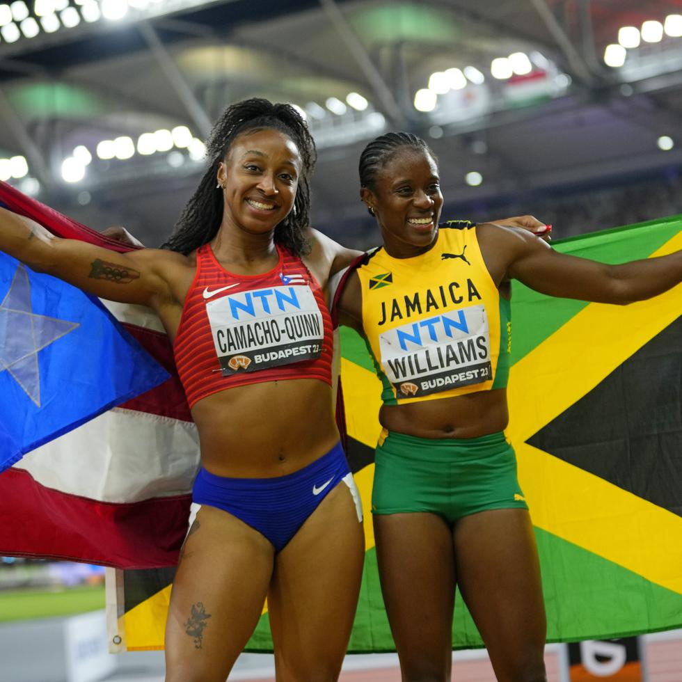 Jasmine Camacho-Quinn (izquierda) y la jamaiquina Danielle Williams (derecha) se han medido en 14 ocasiones. Ambas correrán en China.