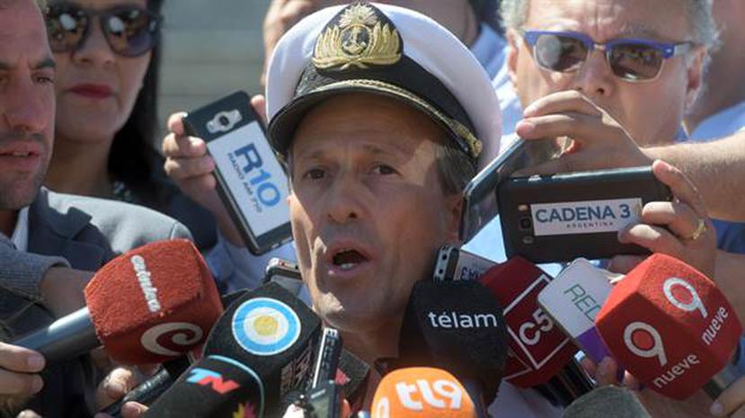 El parte de la Armada en el séptimo día de búsqueda: "No tenemos ningún rastro del submarino", Enrique Balbi, vocero de la Armada (Archivo La Nación).
