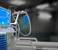 Un respirador artificial en un hospital.