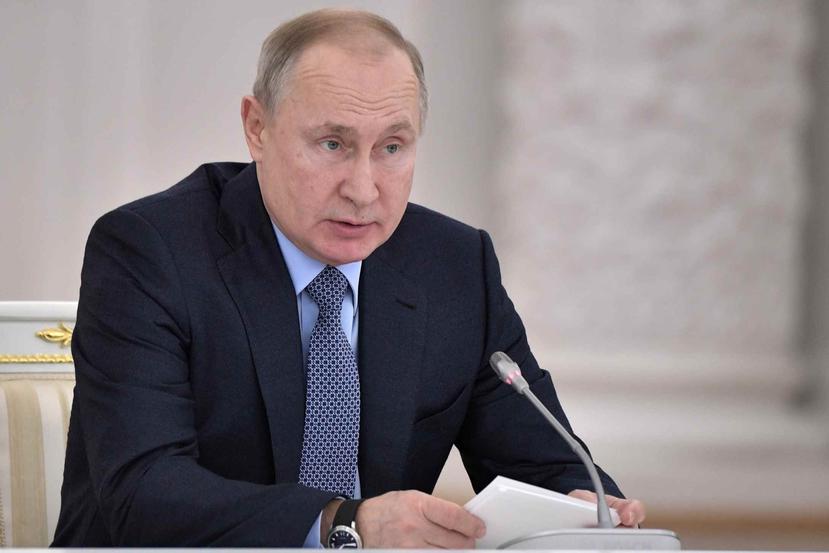El presidente ruso Vladimir Putin asiste a una reunión del Consejo de Estado en el Kremlin, en Moscú. (Alexei Nikolsky/AP)