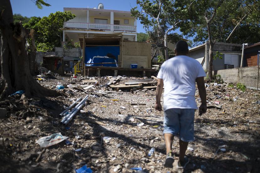 Una residencia afectada por el paso del huracán Fiona en Guánica.