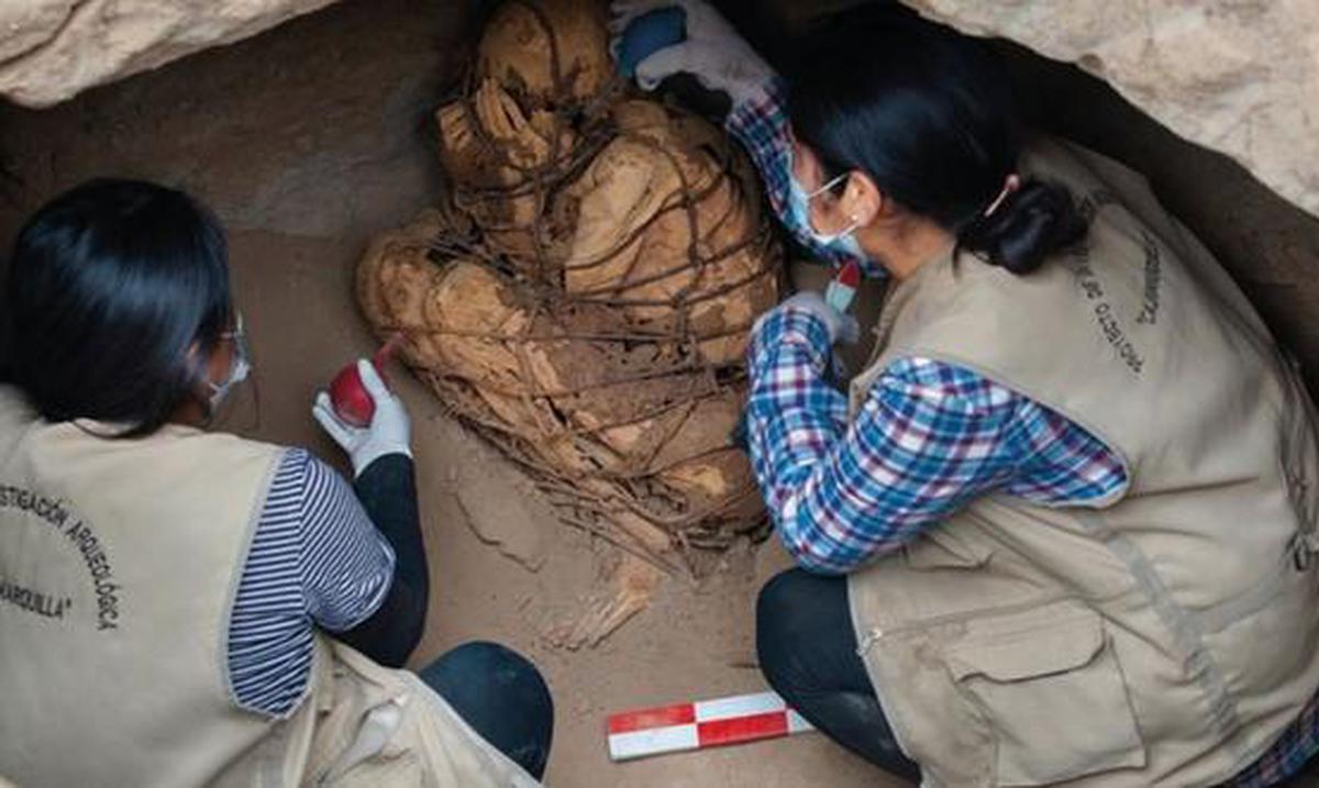 In Peru they found a mummy covering its face with its hands