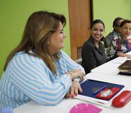 La comisionada Jenniffer González, junto a las demócratas boricuas Alexandria Ocasio Cortez y Nydia Velázquez durante la reunión del 3 de junio en San Juan con el liderato del Partido Independentista Puertorriqueño (PIP).
