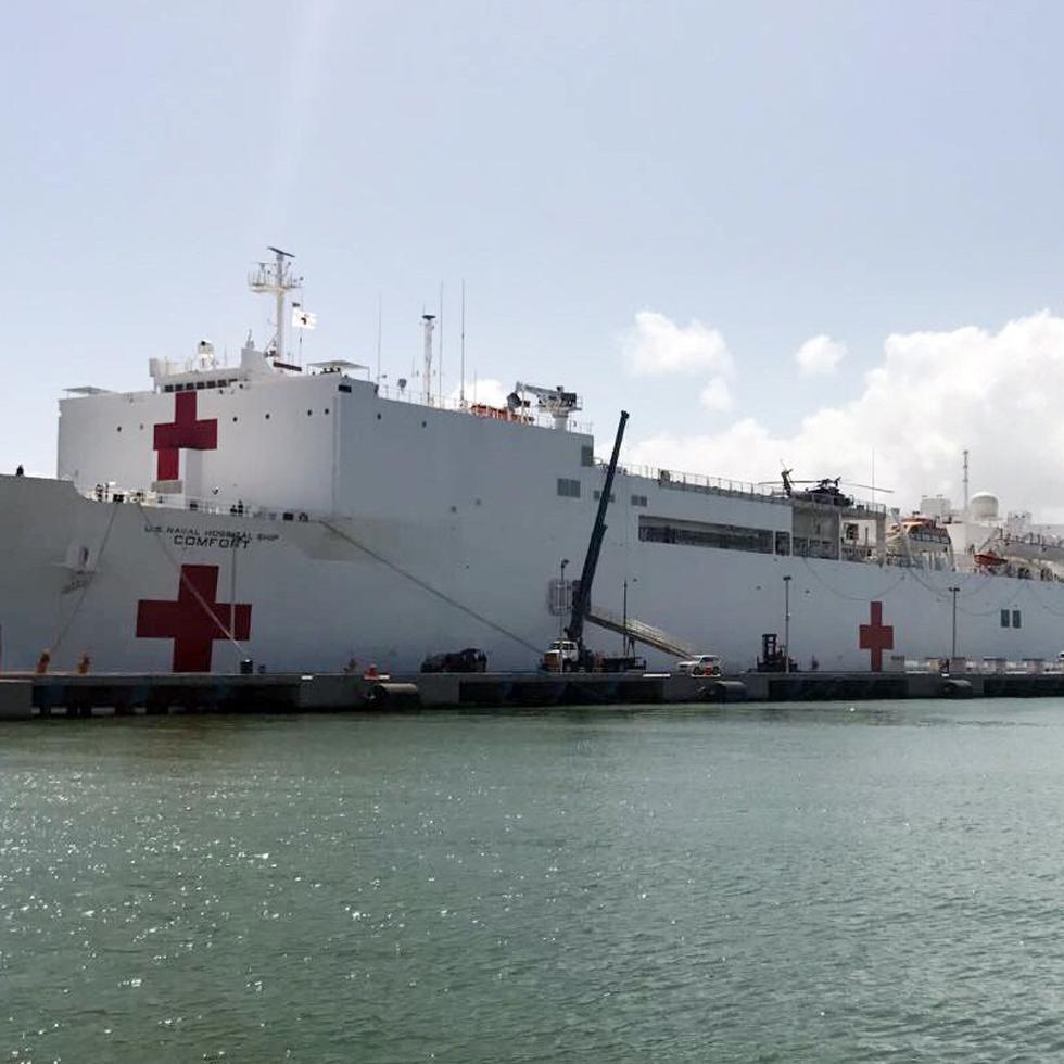 El buque hospital USNS Comfort tenía ayer 53 pacientes, según datos del gobierno. (Archivo / EFE)