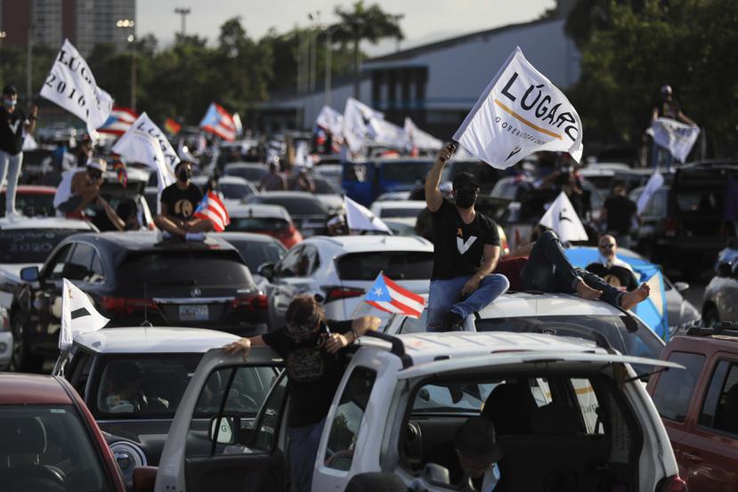 El cierre de campaña del Movimiento Victoria Ciudadana en el estacionamiento Hiram Bithorn, en San Juan, en noviembre de 2020.