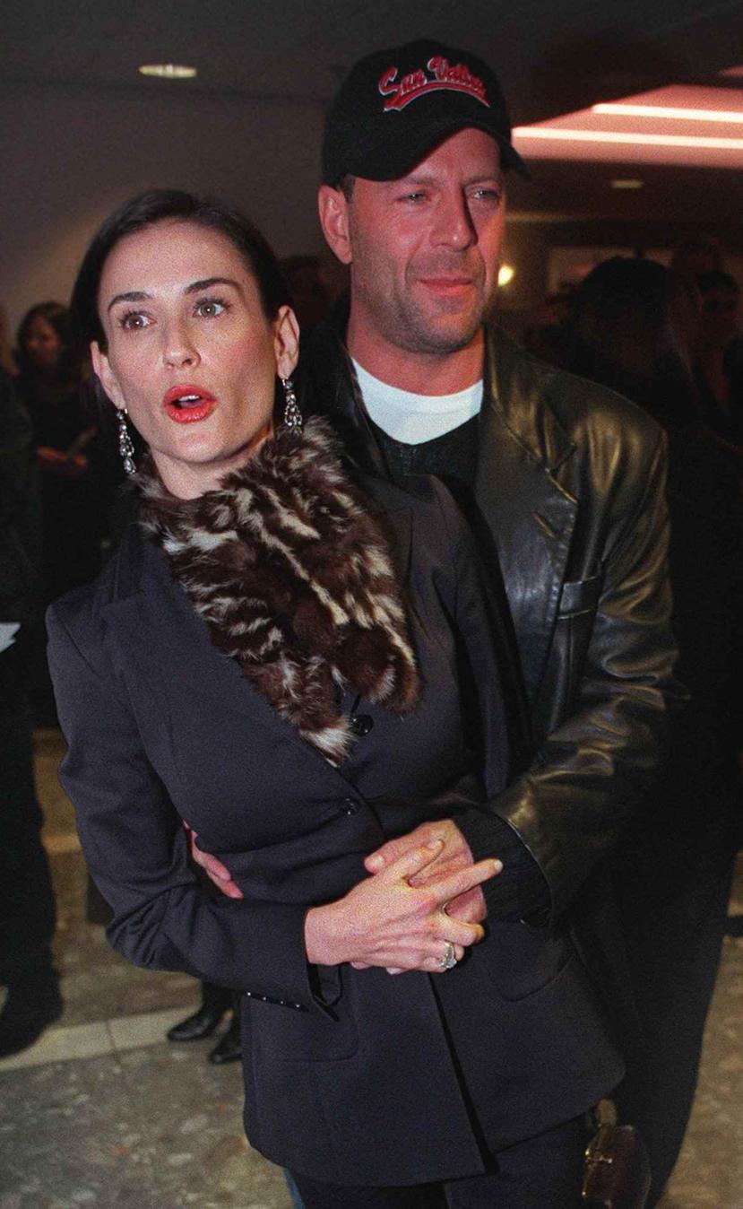 Demi Moore y Bruce Willis cuando eran pareja. (Archivo)